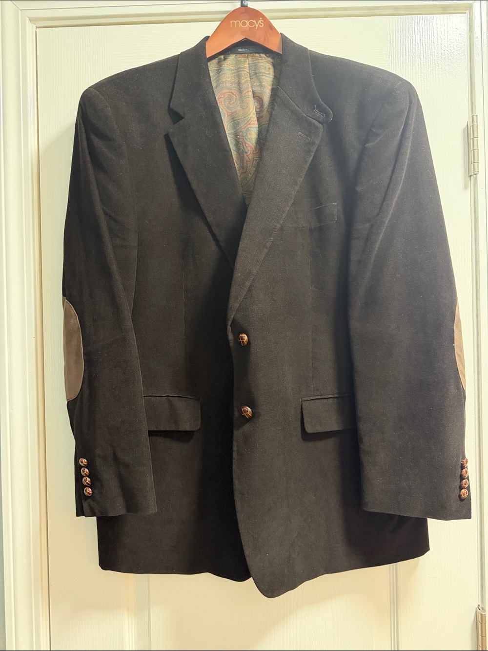 Ralph Lauren Brown Corduroy Sport Coat with Suede Elbow Patches